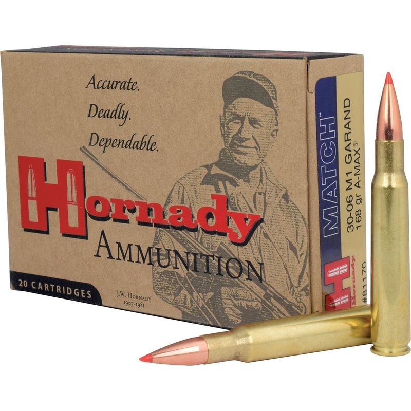 Hornady Vintage Match Rifle Ammo 30-06 SPRG 168Gr M1 Garand 20 ct