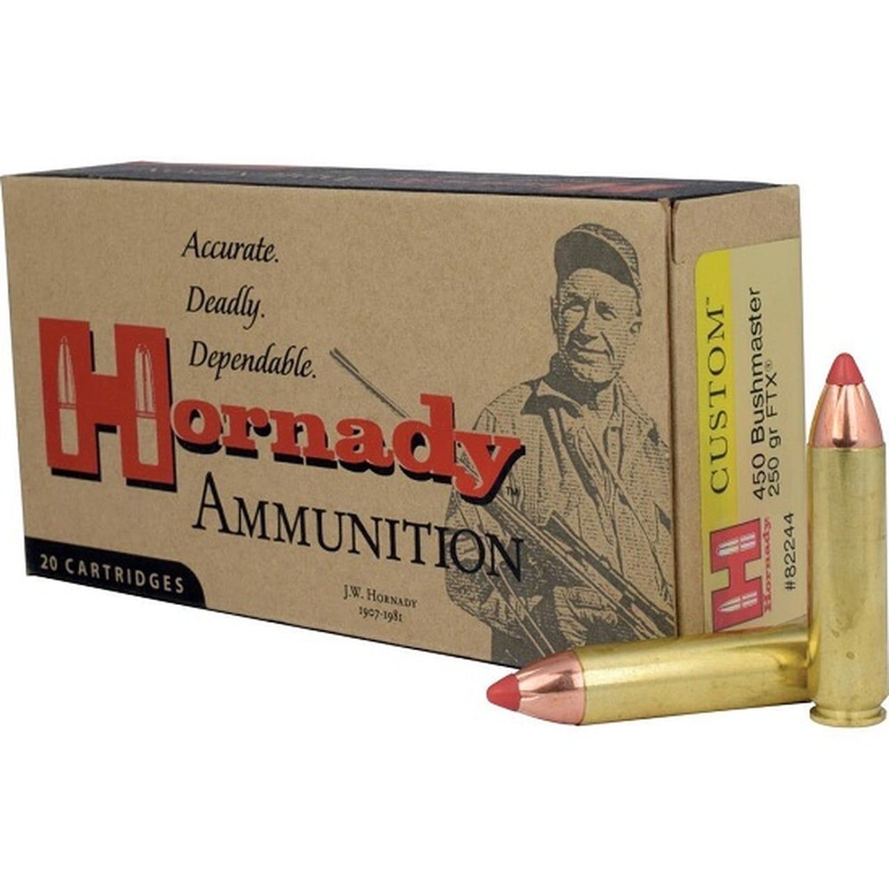 Hornady Custom 450 Bushmaster 250GR FTX 20ct — Siwash Sports