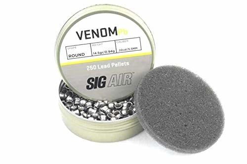Sig Air Venom Pellet .22 Cal Round Lead 14.5GR 250ct Blister Pack