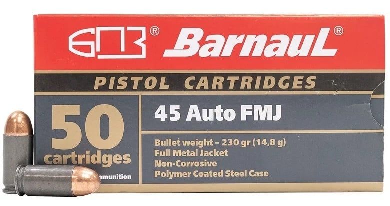 Barnaul 45 Auto 230GR FMJ 50RDS