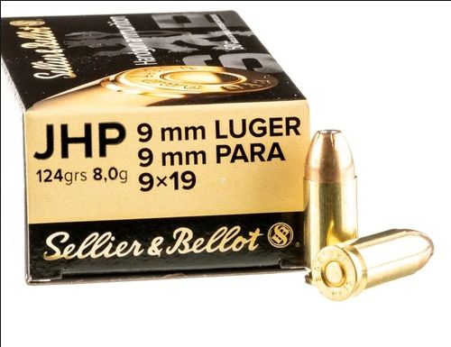 Sellier &amp; Bellot 9mm PARA 124GR JHP Bonded