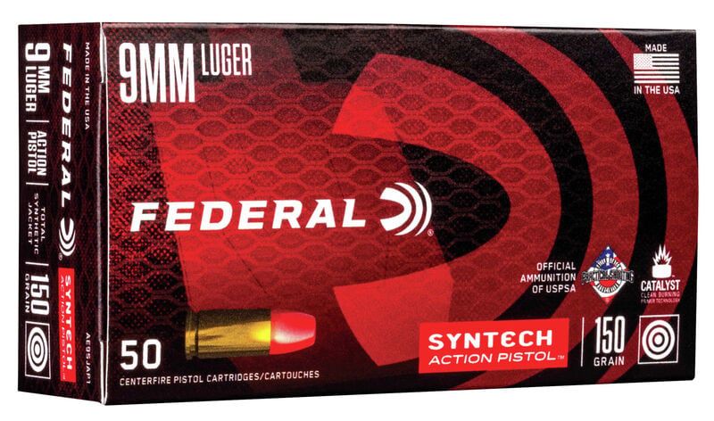 Federal Syntech Action Pistol 9mm 150GR TSJ 50ct