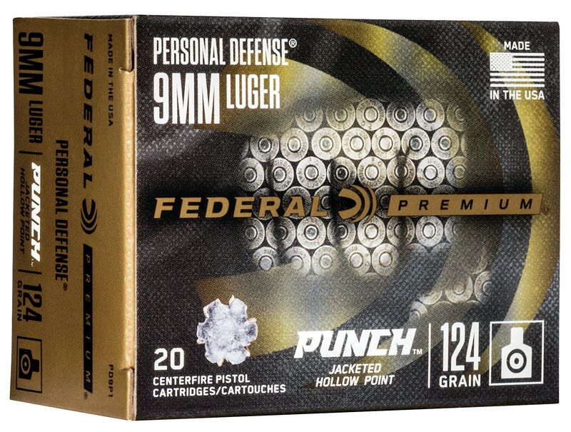 Federal Premium 9mm 124 GR Punch JHP 20ct