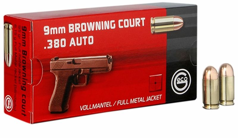 Geco 380 Auto 9mm Browning Court 95gr FMJ 50 Rounds