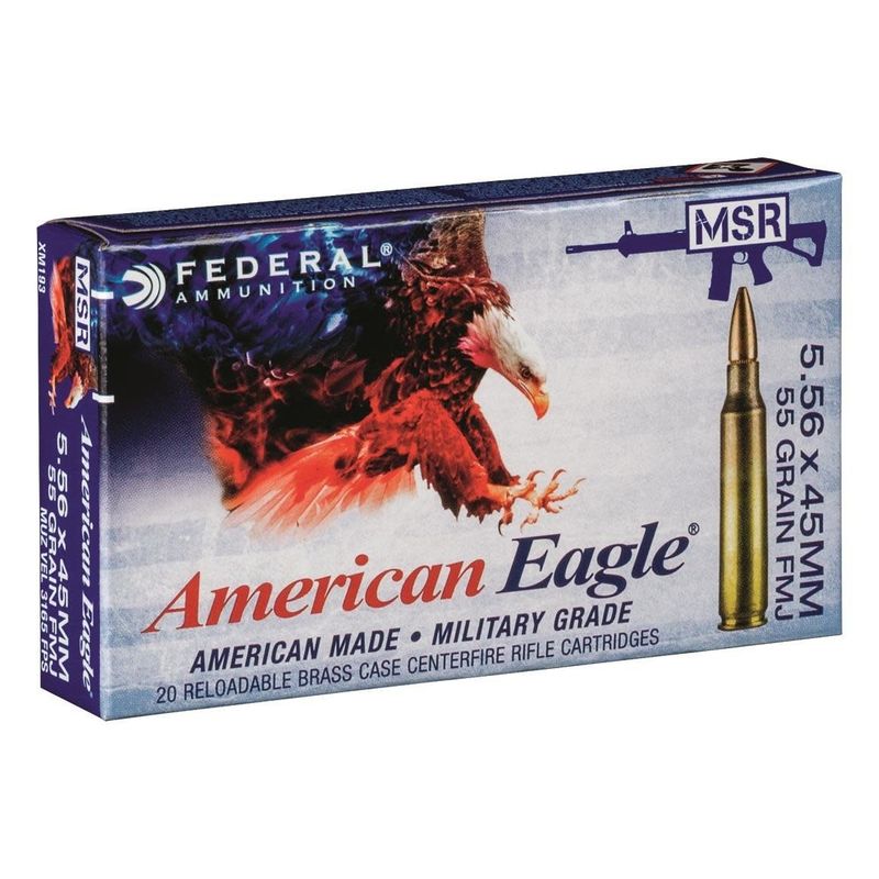 Federal American Eagle 5.56 NATO FMJBT 20 Rounds