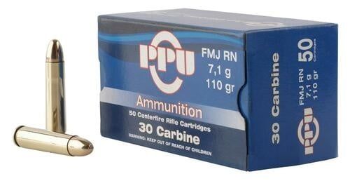 PPU  30 Carbine SP RN 110 GR 500 Rounds
