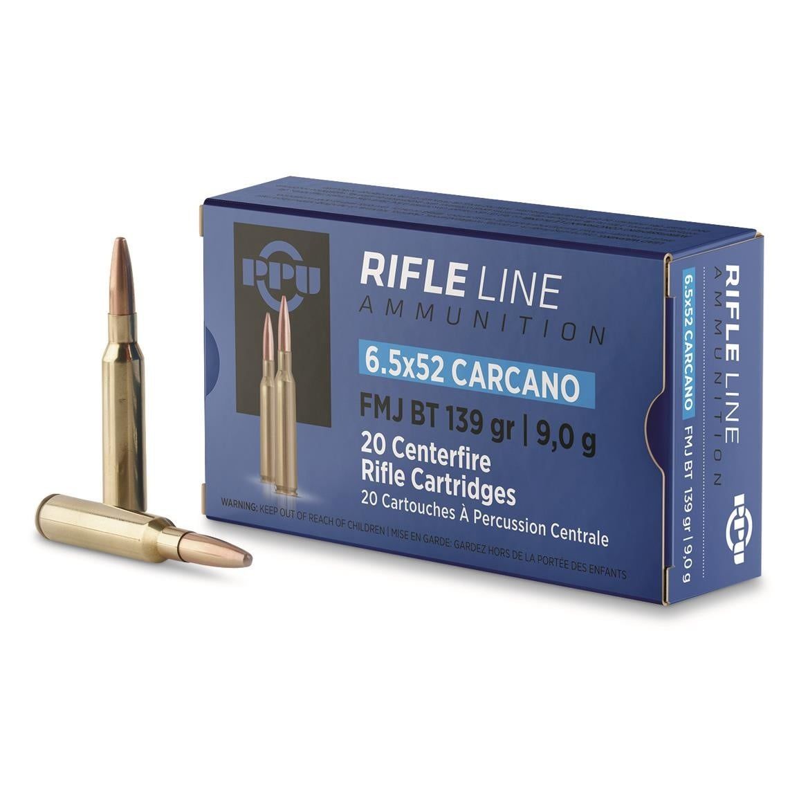 PPU 6.5x52 Carcano FMJ 139gr 200 Rounds