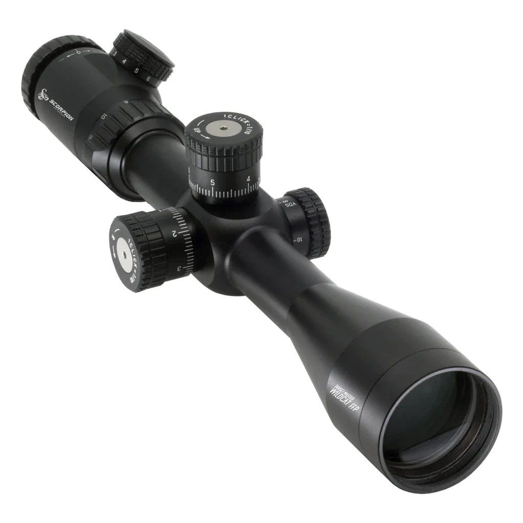 Scorpion Target Master Wildcat 8-32x56IR FFP 30mm LRT Reticle Rifle Scope