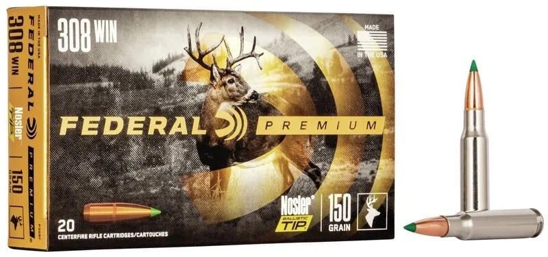 Fed Premium 308win Nosler BT 150gr