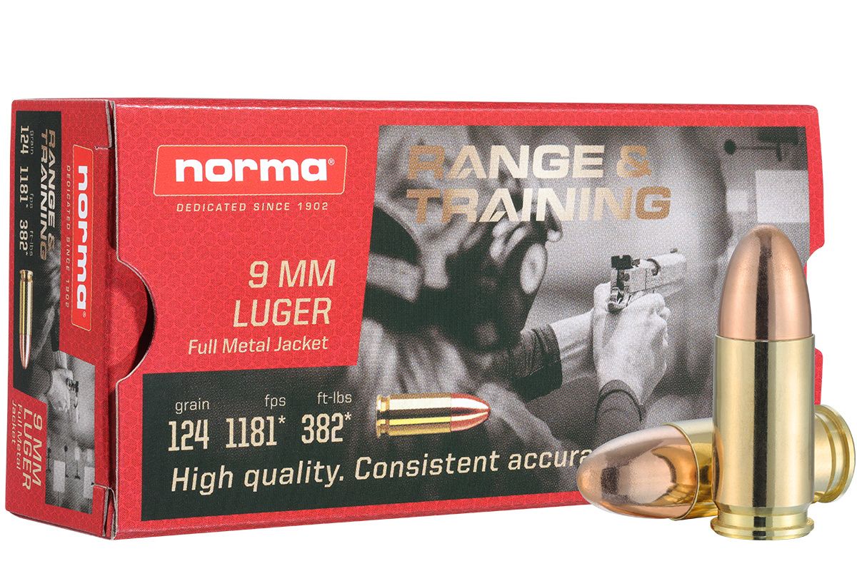 Norma 9mm Luger 124GR 1000RDS Brass