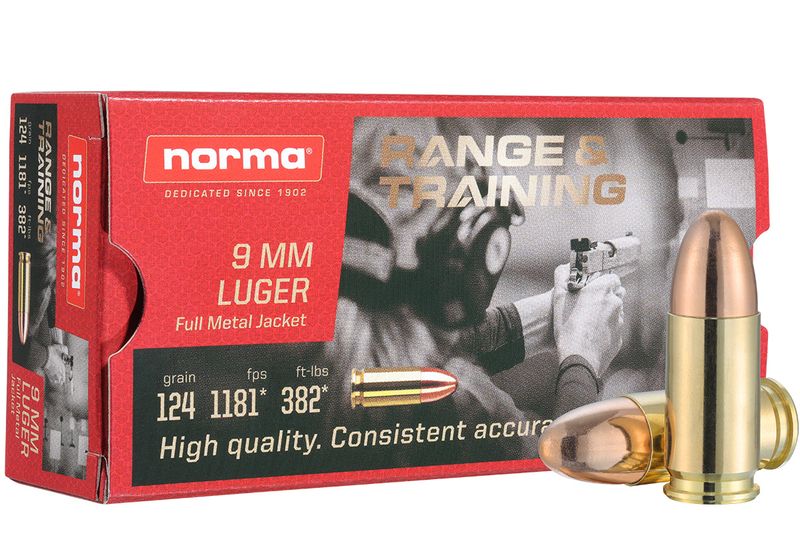 Norma 9mm Luger 124GR 1000RDS Brass