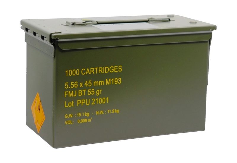 PPU 5.56 Rangemaster FMJBT 1000rd Ammo Can