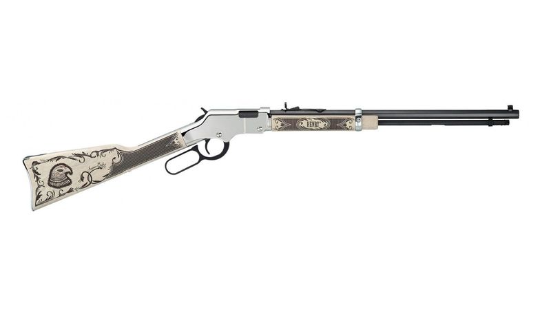 Henry Lever Action 22LR American Eagle Ivor Engraved Silver Reciever 20" 16+1RD