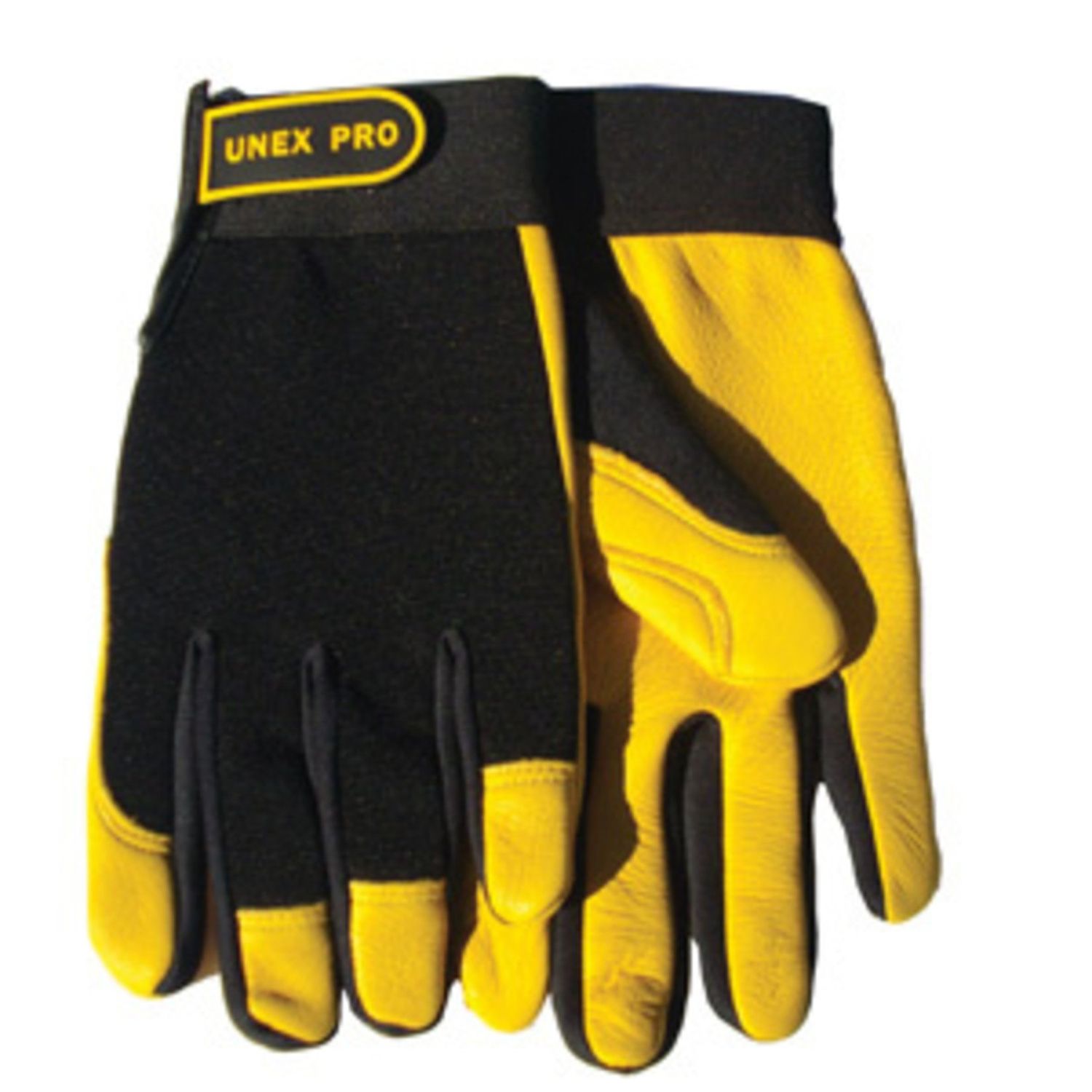 Unex Glove General Purpose XL Yellow Spandex Back
