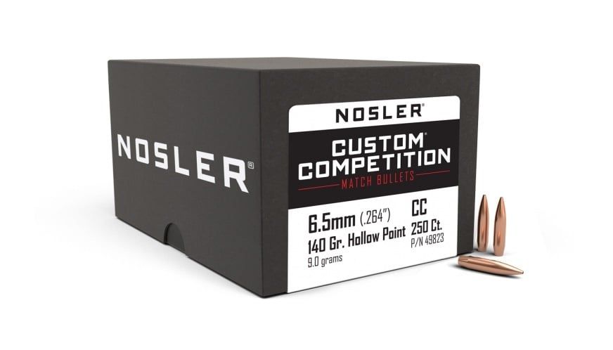 Nosler Custom Competition Rifle Bullet 6.5mm 140GR 250CT