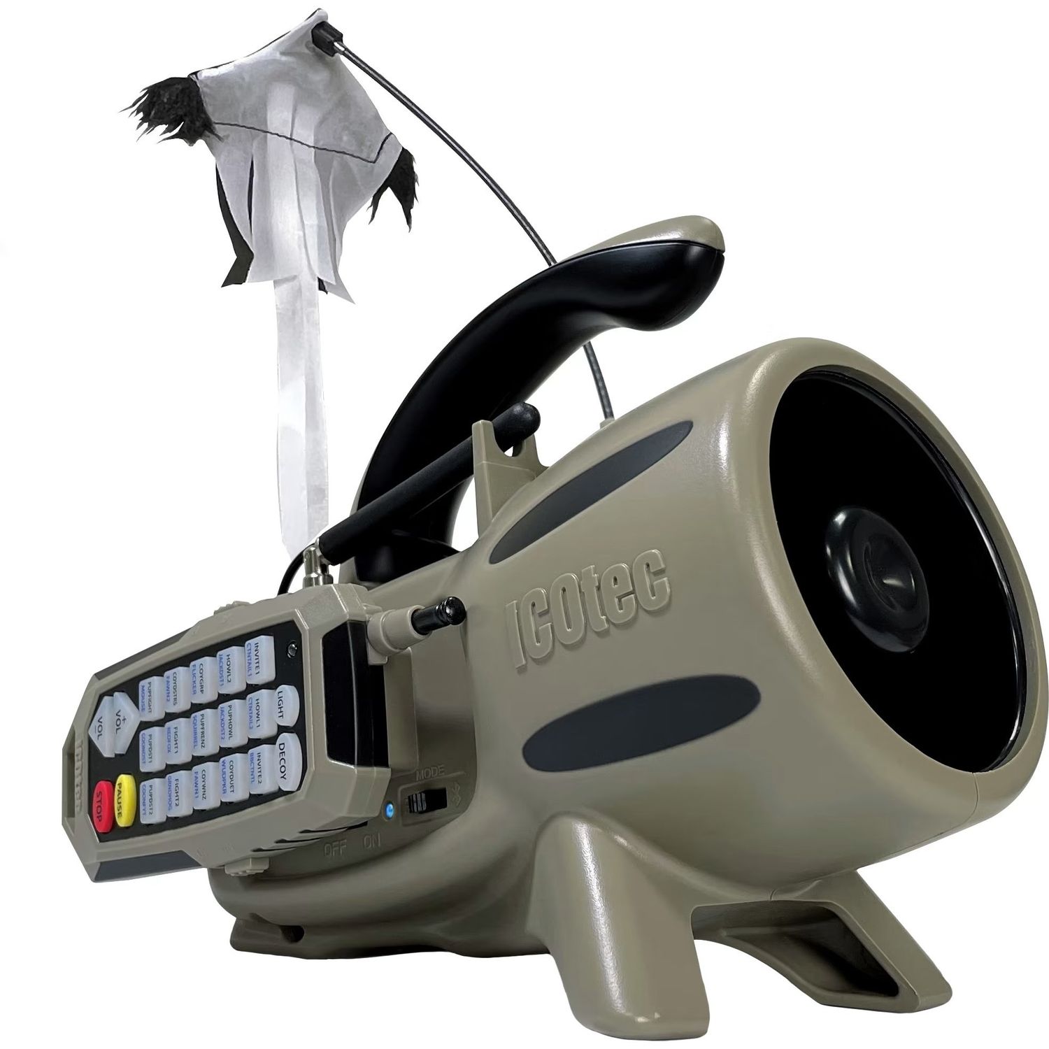 ICOtec 320+ Remote Controlled Predator Call with Decoy Combo w/ Bluetooth 300yard RF Range and 100yard Bluetooth Range