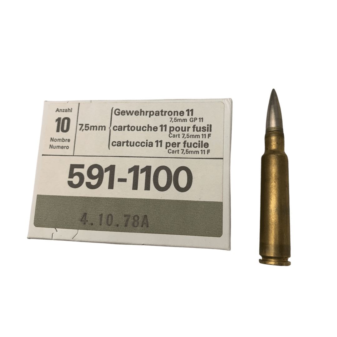 Gewehrpatrone11 7.5X55 Swiss GP 11 Number 10