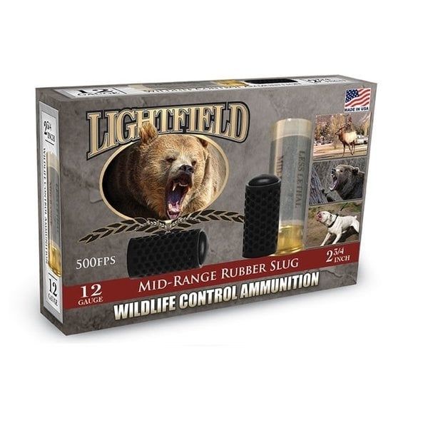 12GA 2 3/4" Mid-Range Rubber Slug 500FPS