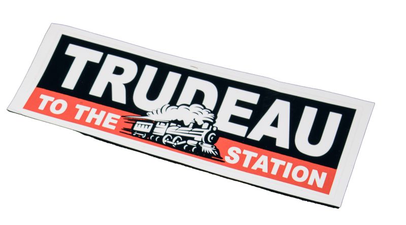 Trudeau "To The Train Station" Sticker