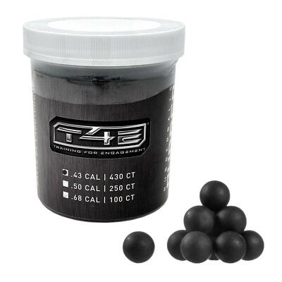 .43 CAL Black Rubber Balls 430 Count