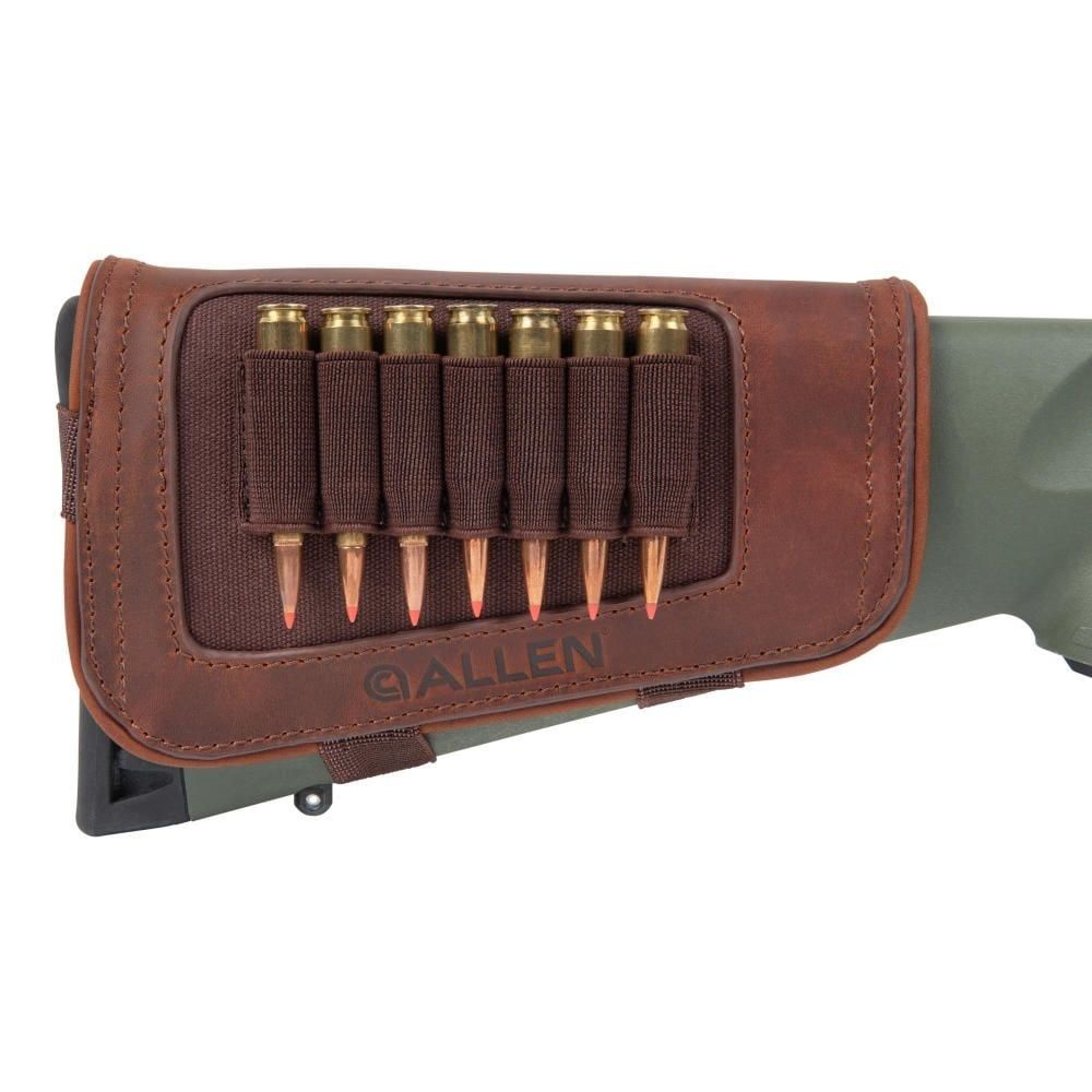 New Castle Buttstock Carrier, Brown, Full Leather