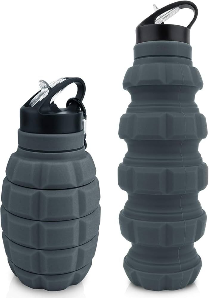 Collapsible Grenade Silicone Water Bottle