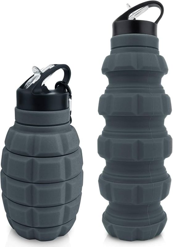 Collapsible Grenade Silicone Water Bottle