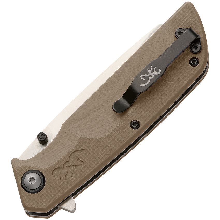 Plateau Knife 3-1/4" Blade, Tan G10 Handle