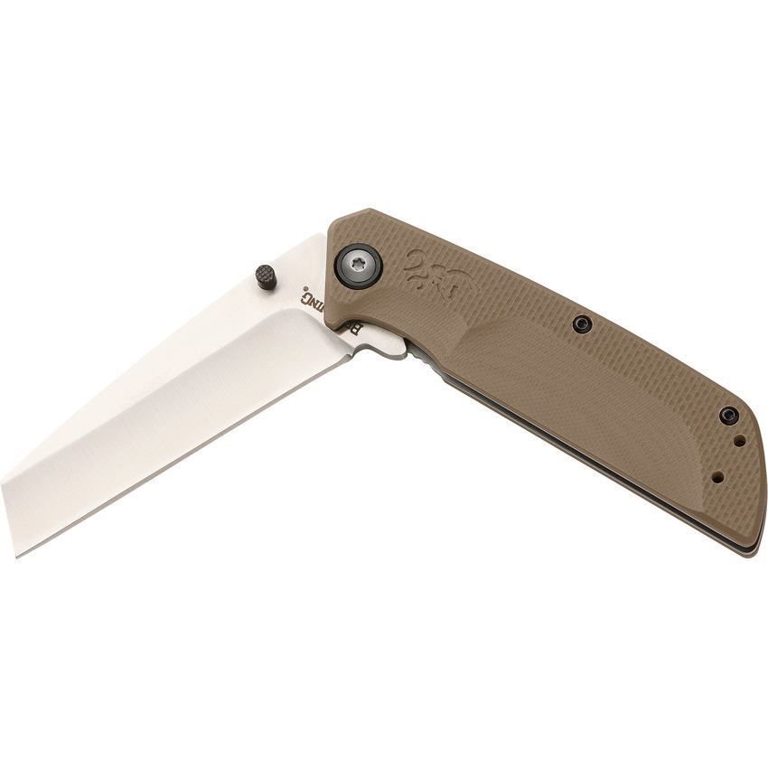 Plateau Knife 3-1/4" Blade, Tan G10 Handle