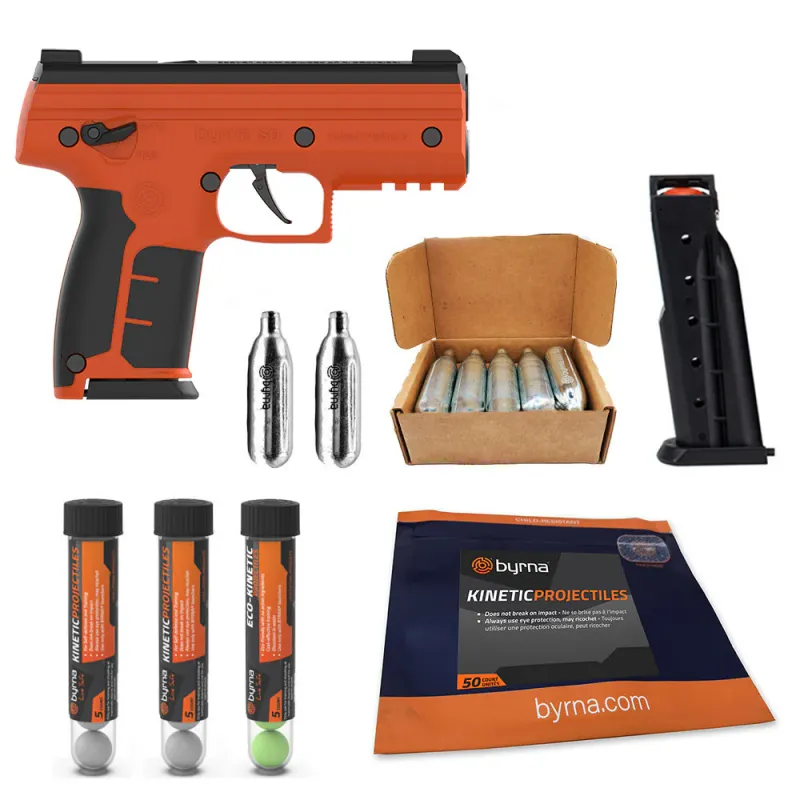 Byrna SD Less-Lethal Canada Kinetic Kit Orange Air Launcher Training Platform