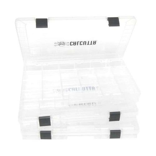 Calcutta Clear 2-Latch Tackle Tray (14"x 8.5"x 2")