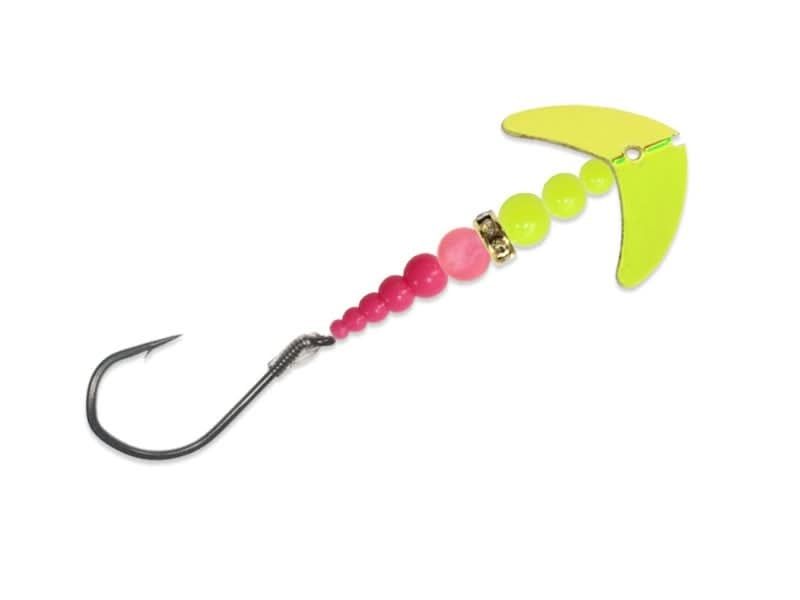 Wedding Ring Salmon Tech 3.5 Spinner 1.1 UV Lemon Lime/Yellow Cht/Pink