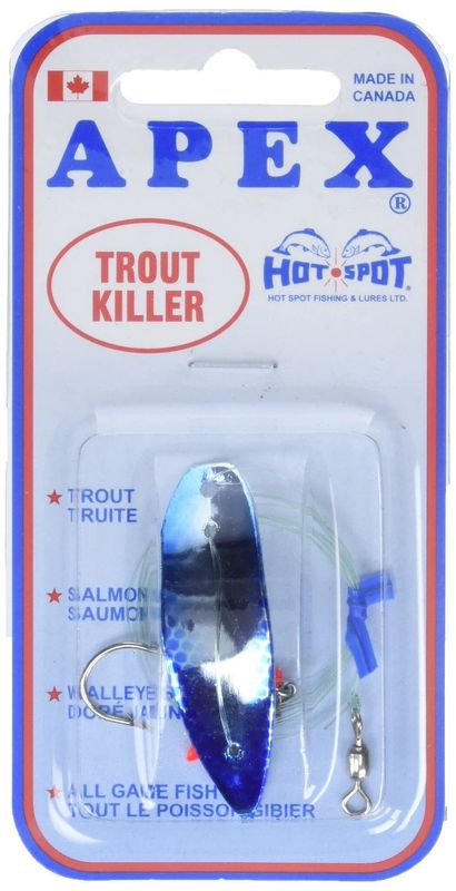 Hot Spot Trout Killer, Trolling Lure, Chrome/Blue Scale