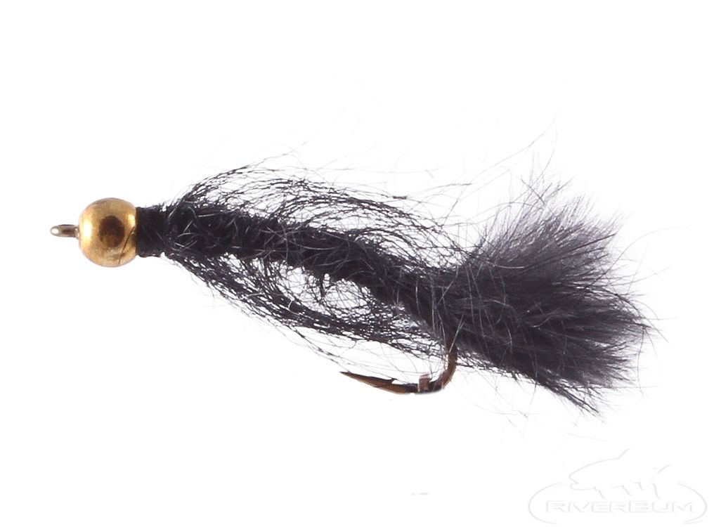 Dragonfly DW8990 Bead Head Micro Marabou Leech Black