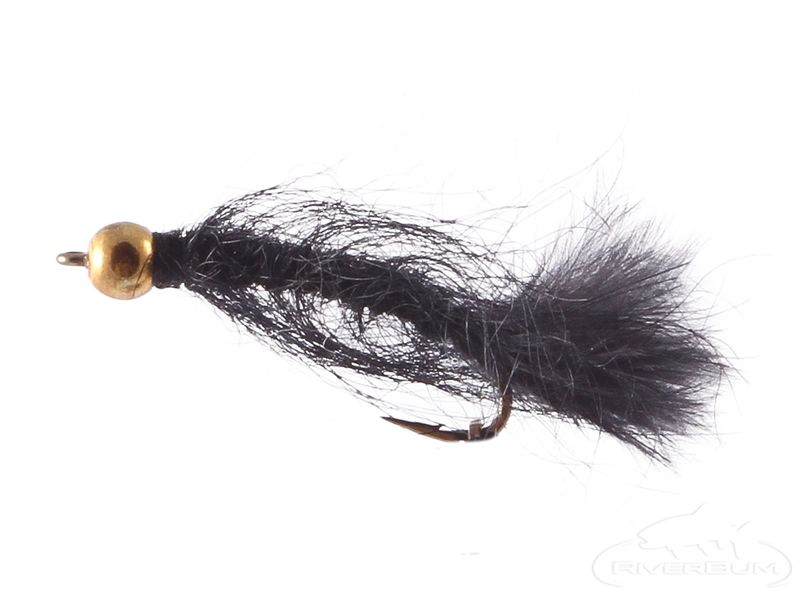 Dragonfly DW8990 Bead Head Micro Marabou Leech Black