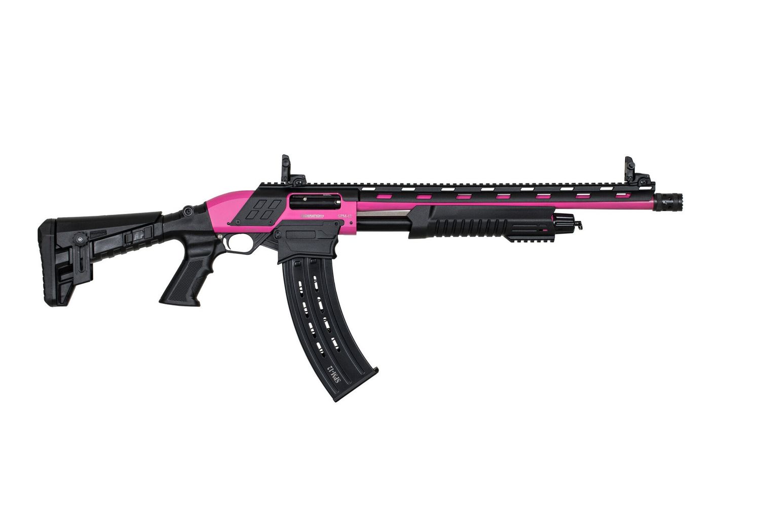 SPM-12, 12GA 3" 18.5" Barrel, Prison Pink Finish — Siwash Sports