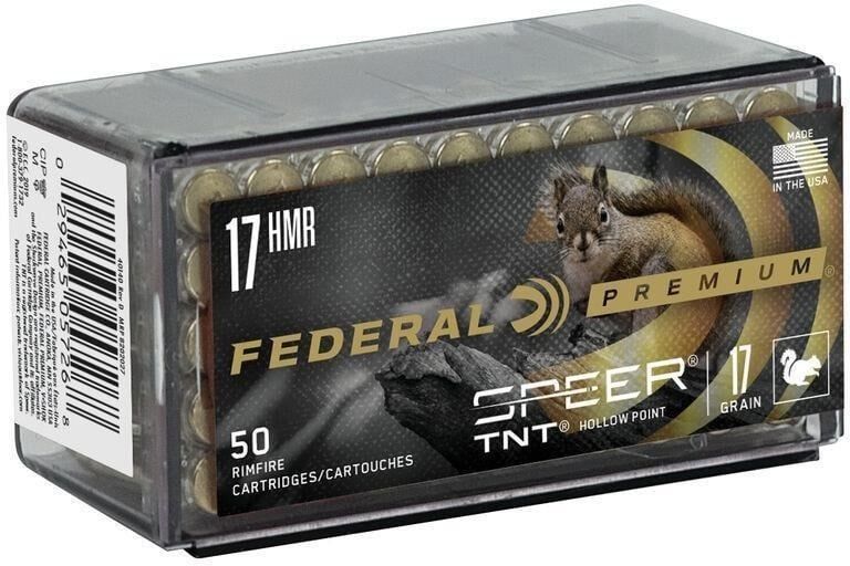 Premium 17HMR 17GR 50 Rds Speer TNT (V-Shok)