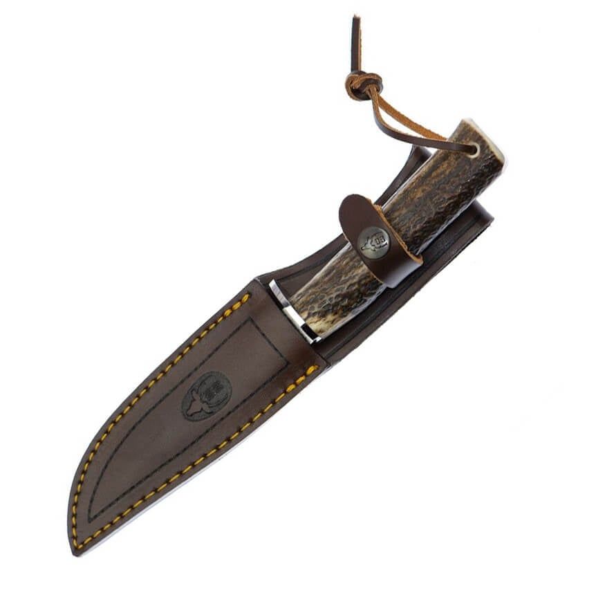 Pointer 13A Hunting Knife w/ Deer Antler Handle 13 cm