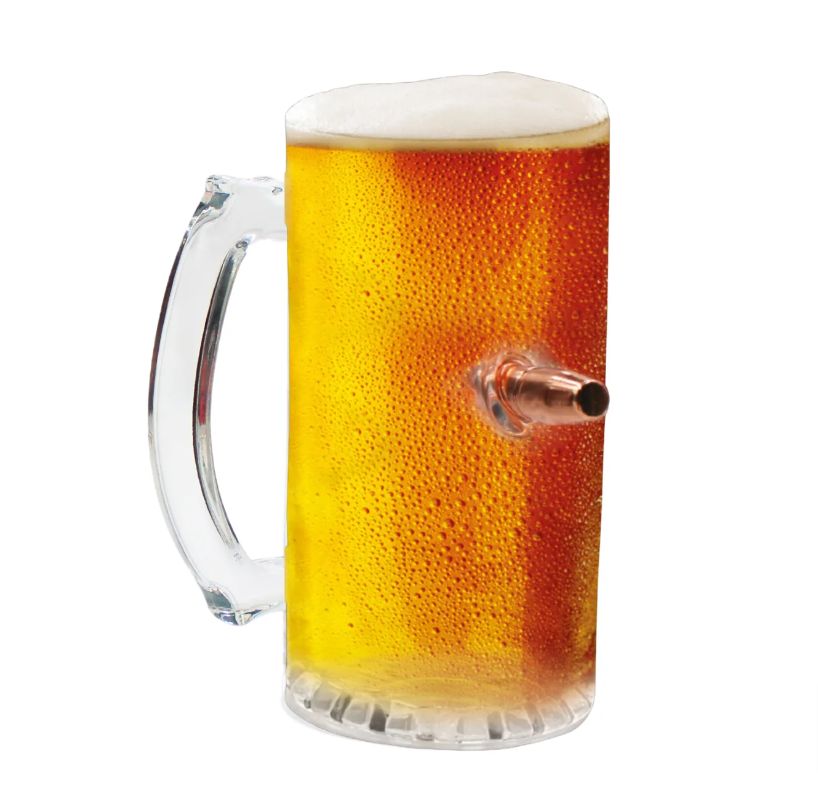 Last Man Standing Bullet Pint Glass 17 Oz./500 Ml