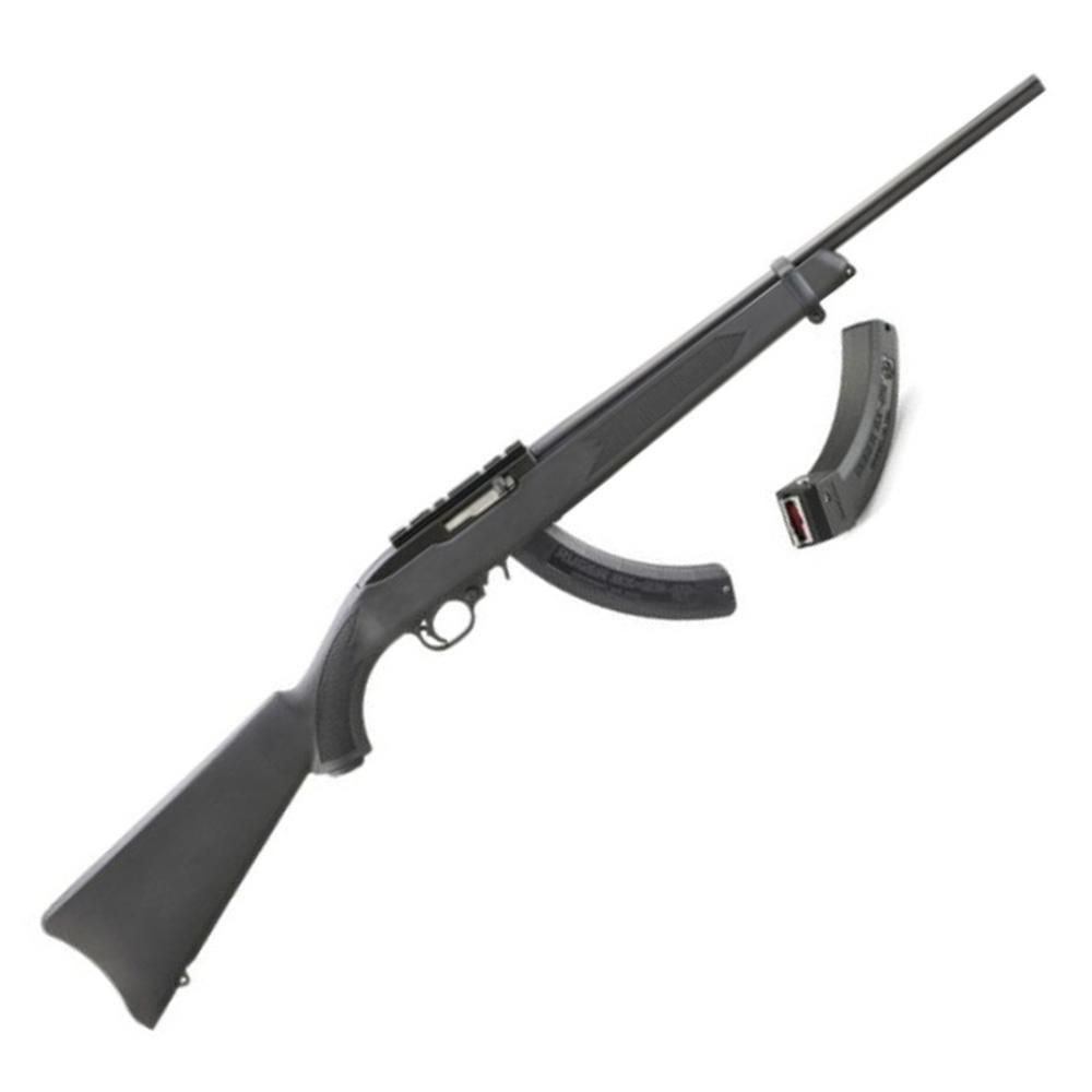 22LR - 10/22 Carbine - Black Synthetic/Satin Blued, 18.5"Barrel, 2 Mags