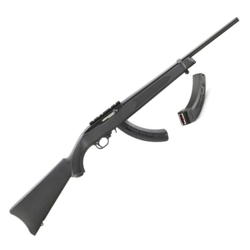 22LR - 10/22 Carbine - Black Synthetic/Satin Blued, 18.5"Barrel, 2 Mags