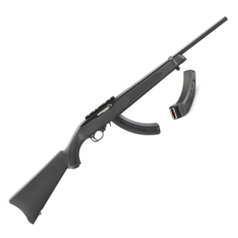 22LR - 10/22 Carbine - Black Synthetic/Satin Blued, 18.5"Barrel, 2 Mags