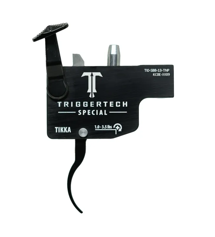 Tikka Right Single Stage Special Black Pro Curved Top Safety