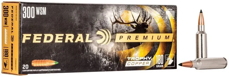 FederalPremium Trophy Copper 300 WSM 180 GR - 20 Rds