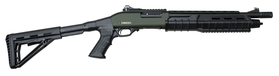 Canuck Commander Pump Action 3" 12GA 14" Distressed Olive Drab — Siwash Sports