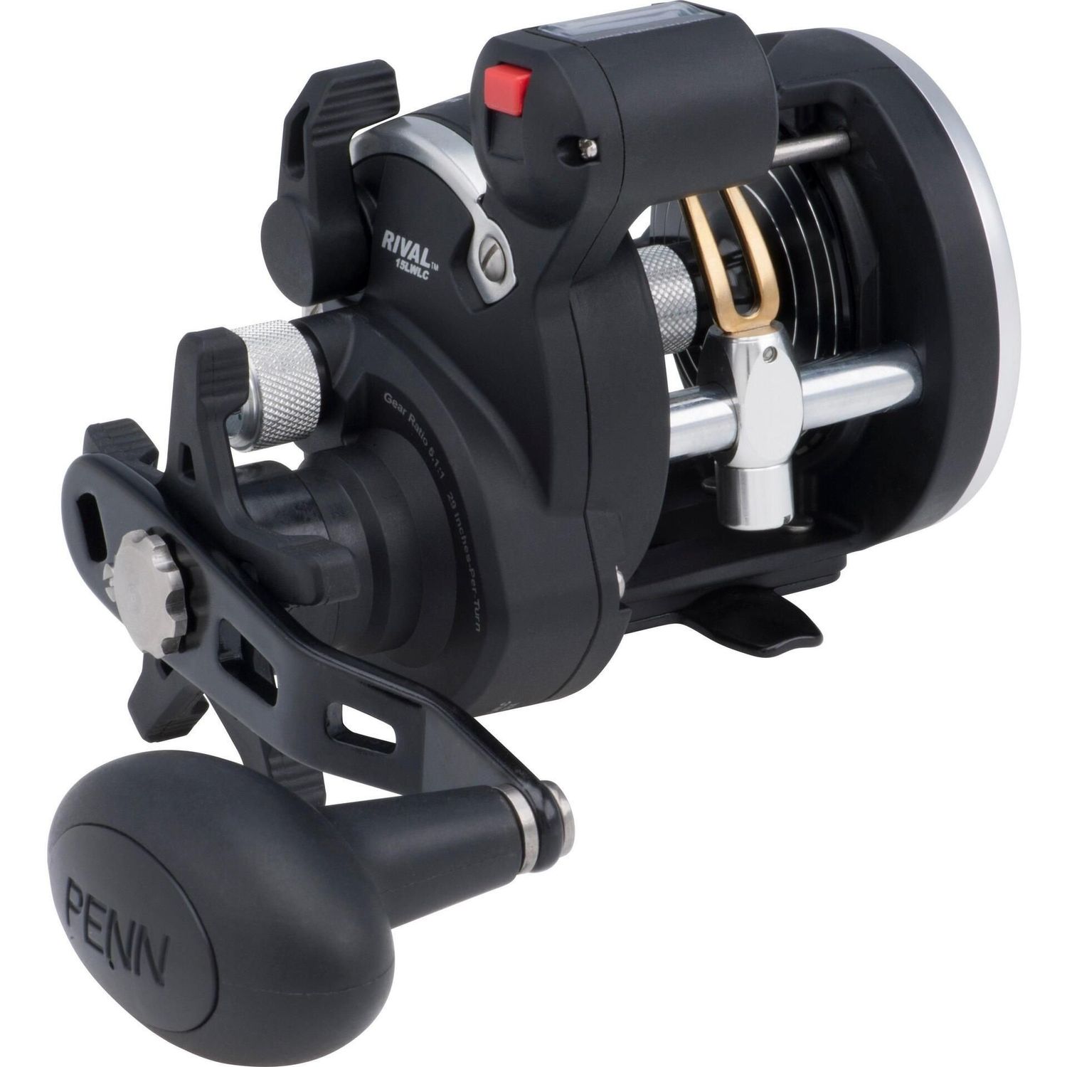 Rival II Level Wind Line Counter Conventional Reel, 20/315 5:1:1
