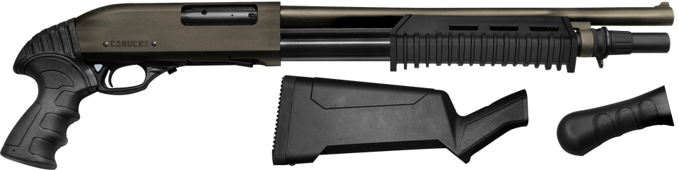 Canuck Enforcer Pump Action 3" 12GA 17" Barrel Distressed Bronze — Siwash Sports