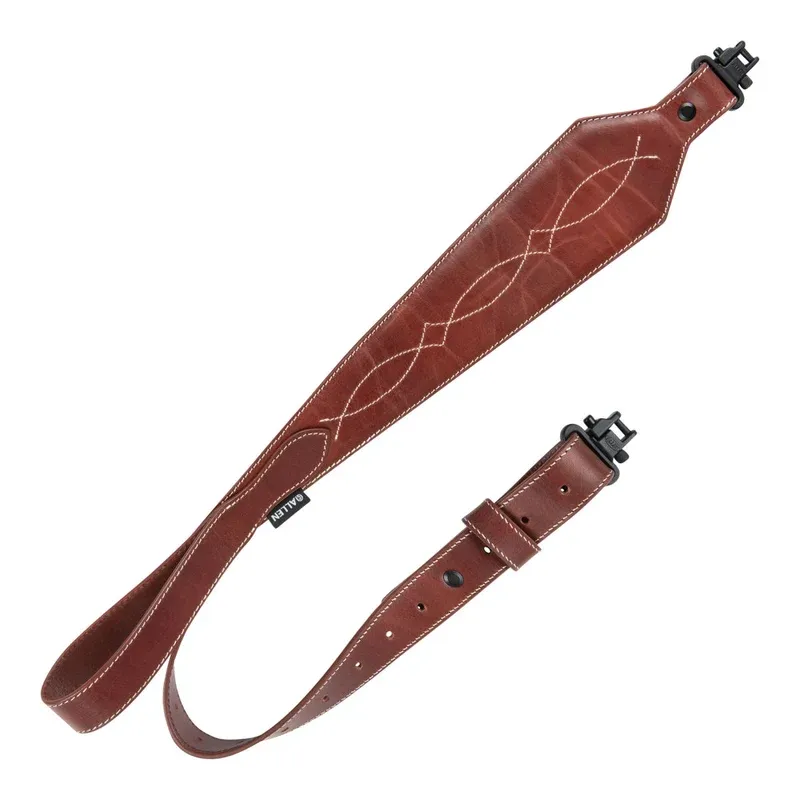 Allen Heritage Western Scallop Leather Rifle Sling, Brown