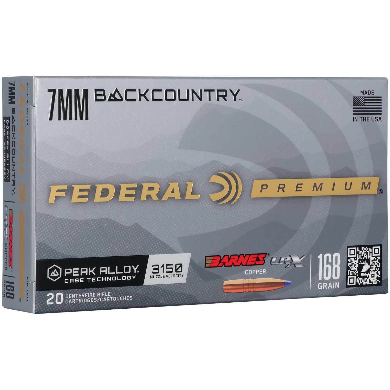 Federal CF Ammo 7mm Backcountry 168 Gr Barnes LRX