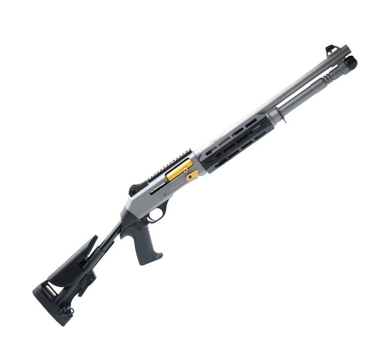 Canuck TacOp Pro 12ga, 3" - 18.5" Barrel - Gray/Gold
